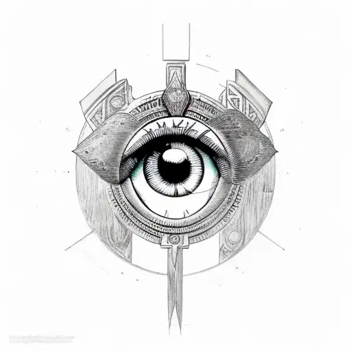 Eye of Ra tattoo design idea