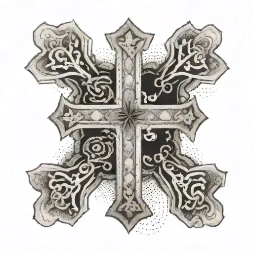 philippians 4:6-9 cross tattoo design idea