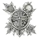 philippians 4:6-9 cross tattoo design idea