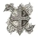 philippians 4:6-9 cross tattoo design idea