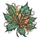 maple leaf tattoo design idea