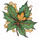 maple leaf tattoo design idea