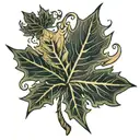 maple leaf tattoo design idea