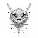 Mr cartoon tattoo design idea