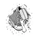 sneakers tattoo design idea