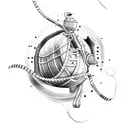 sneakers tattoo design idea