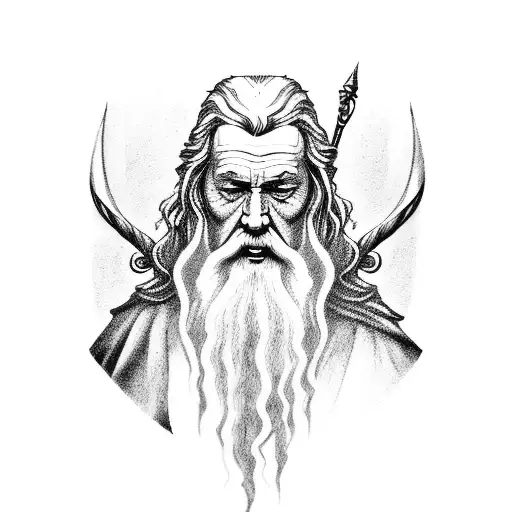 Gandalf's staff tattoo design idea
