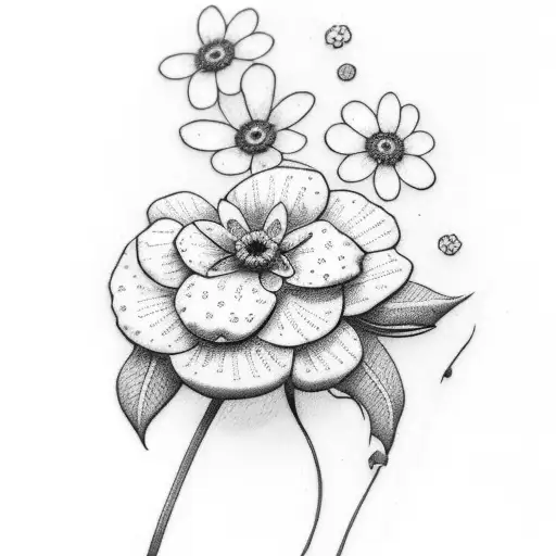 small but lots of forget me nots (flower)  tattoo design idea