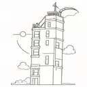 worm skyscraper  tattoo design idea