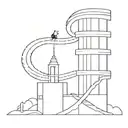 worm skyscraper  tattoo design idea