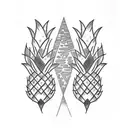 Burning pineapple  tattoo design idea