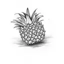 Burning pineapple  tattoo design idea