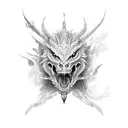 dragon with monkey king tattoo design idea