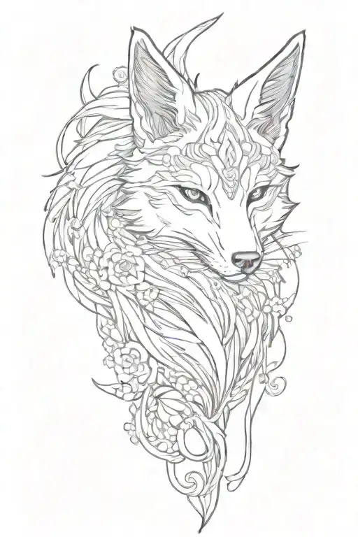 kitsune tattoo design idea
