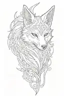 kitsune tattoo design idea