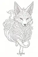kitsune tattoo design idea
