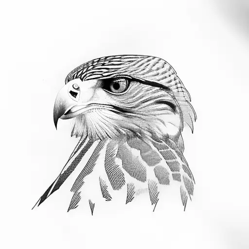 Goshawk tattoo design idea