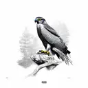 Goshawk tattoo design idea