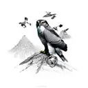 Goshawk tattoo design idea