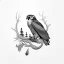Goshawk tattoo design idea