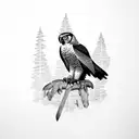 Goshawk tattoo design idea