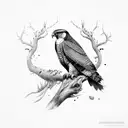 Goshawk tattoo design idea