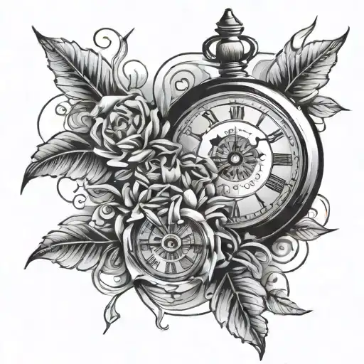 living off borrowed time the clock ticks faster  tattoo design idea