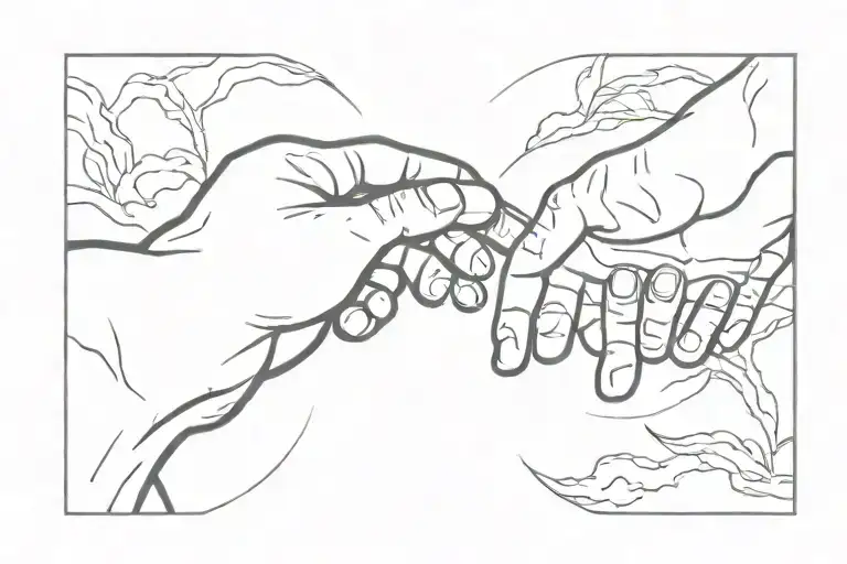 creation of Adam  tattoo design idea