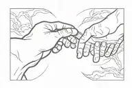 creation of Adam  tattoo design idea