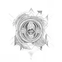 tarot hermite tattoo design idea