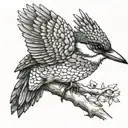 kingfisher tattoo design idea