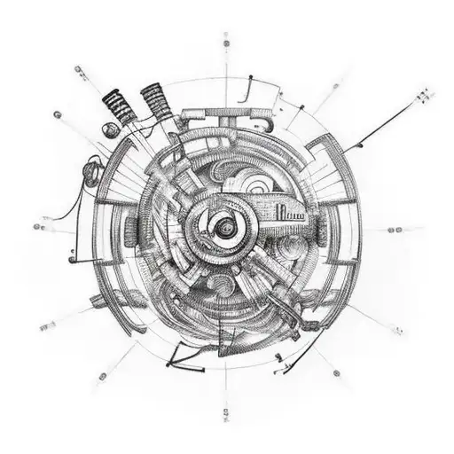 A tattoo of a film reel intertwined with electrical circuitry, symbolizing your passion for cinema and your occupation as an electrician tattoo design idea