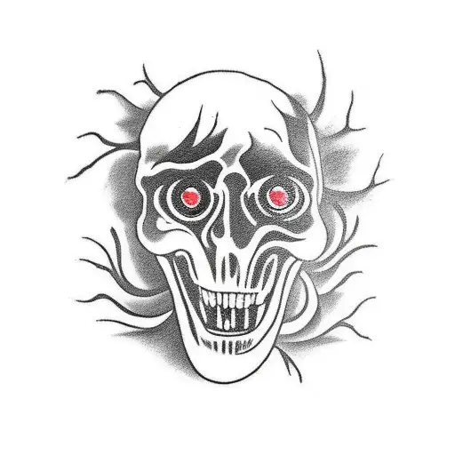 A tattoo of a classic horror movie scene, like a silhouette of a famous monster in a forest, combining your love for cinema and horror films tattoo design idea