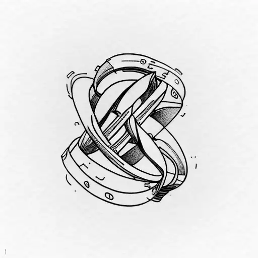 Möbius strip rounded by text tattoo design idea