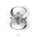 Möbius strip rounded by text tattoo design idea