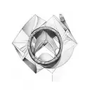 Möbius strip rounded by text tattoo design idea