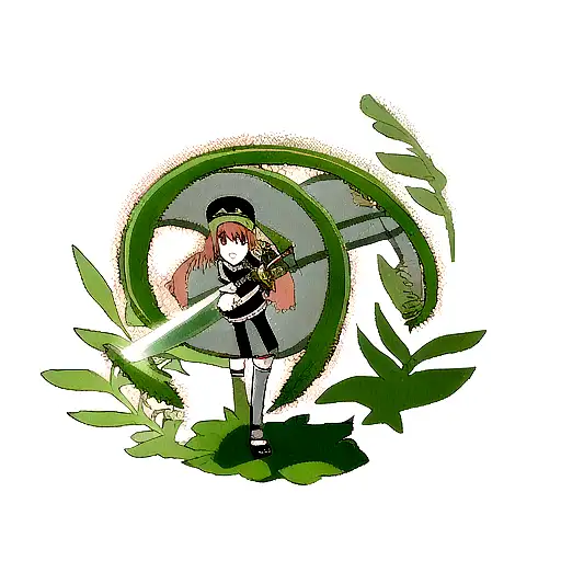 sword fern tattoo design idea