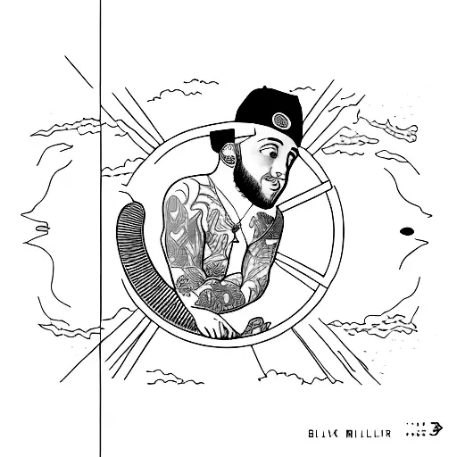 mac miller swimming album cover tattoo design idea