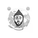 mac miller swimming album cover tattoo design idea