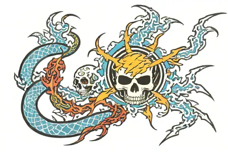 grateful Dead lightning bolt tattoo design idea