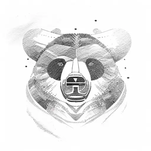 california bear on one pec and manitoba bison on the other pec tattoo design idea