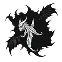 wing freedem devil tattoo design idea