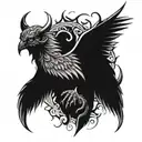 wing freedem devil tattoo design idea