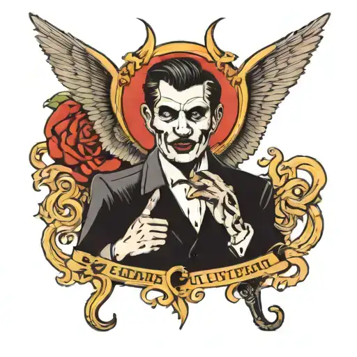la caída de lucifer tattoo design idea