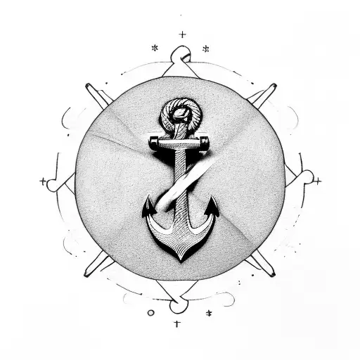 anchor with the word faith above tattoo design idea