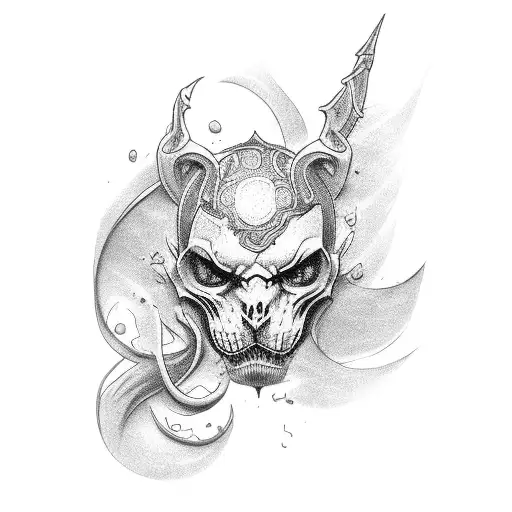 NK223 front tattoo design idea