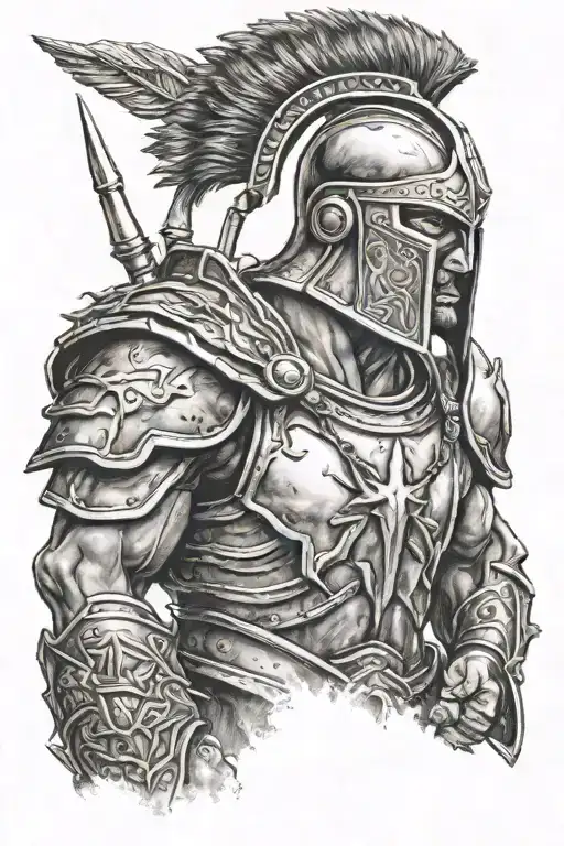 spartan warrior tattoo design idea