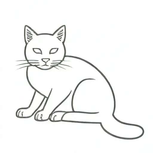 memorial tattoo for my cat sitting tattoo design idea