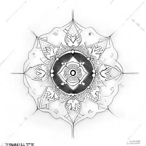 Jasmine symbol symmetry small tattoo design idea