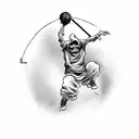 grim reaper dunking a basketball infront of a bunch of camera flashes tattoo design idea